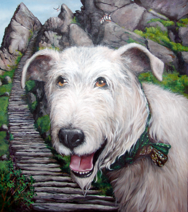 2006-Irish-Wolfhound-50x56 gift to Mike Kendall, Benicia CA